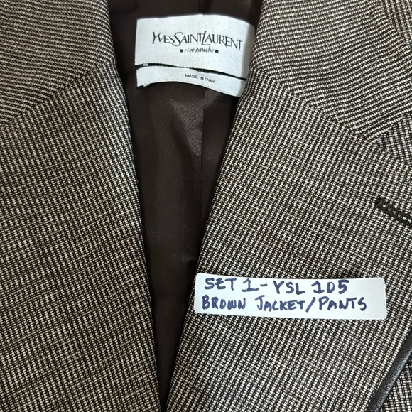 YVES SAINT LAURENT vintage 2PCS brown wool suit, FR36….REDUCED - Picture 16 of 16